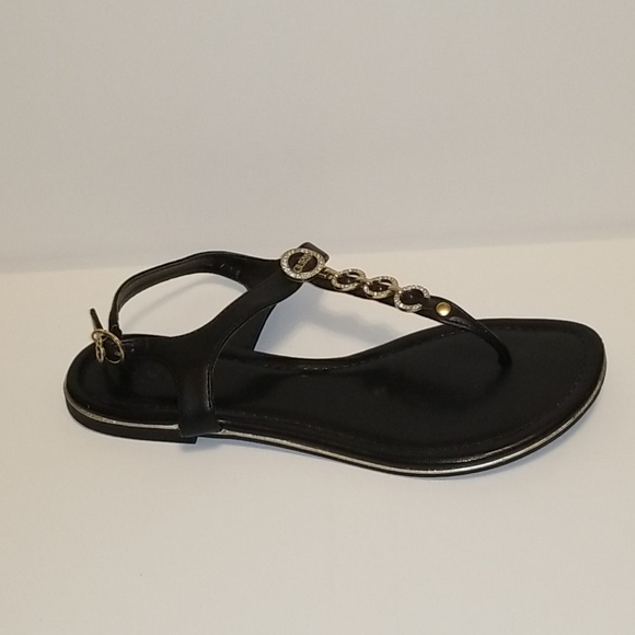black guess sandals